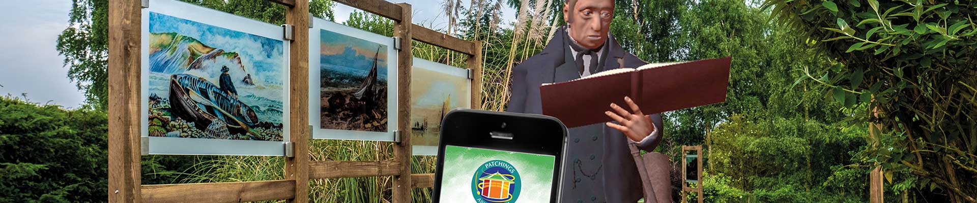 The Artists' Trail through the Patchings woodland grounds
